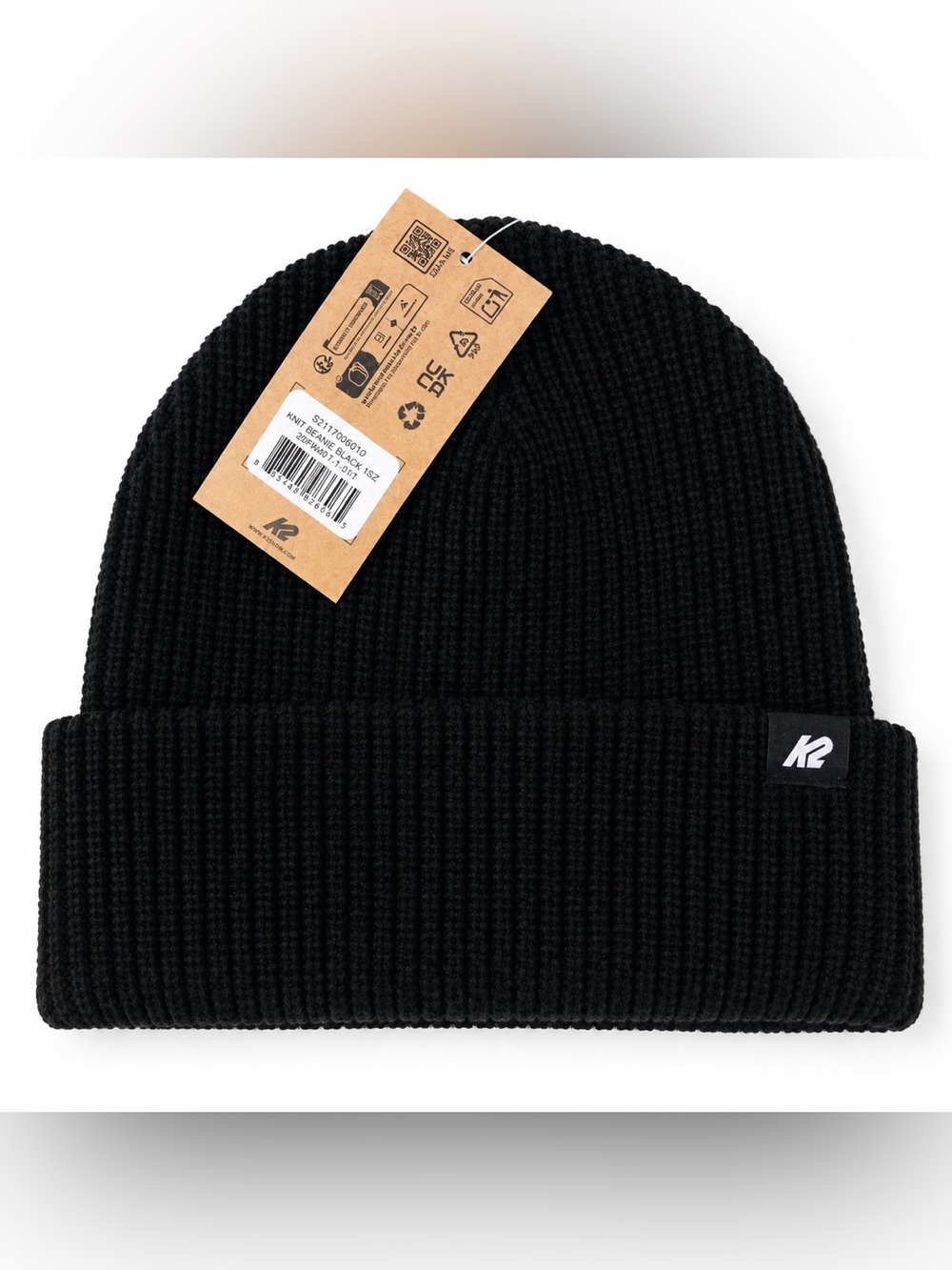 K2 Unisex Black Knit Beanie 2026 NWT One Size Brand New with Tags